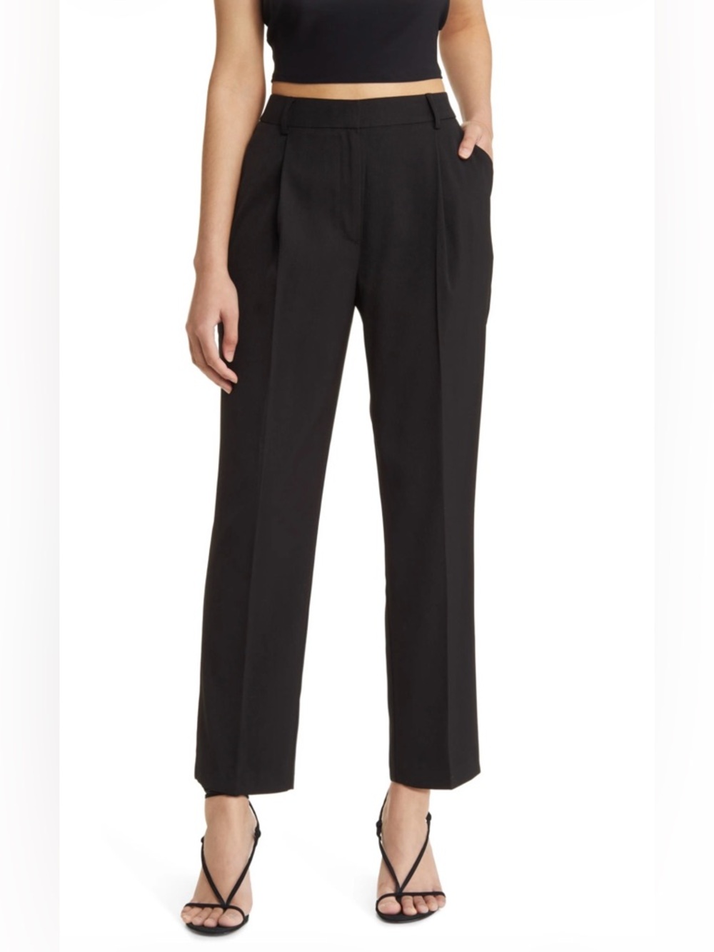 Topshop Black Slim Fit Tailored Pants